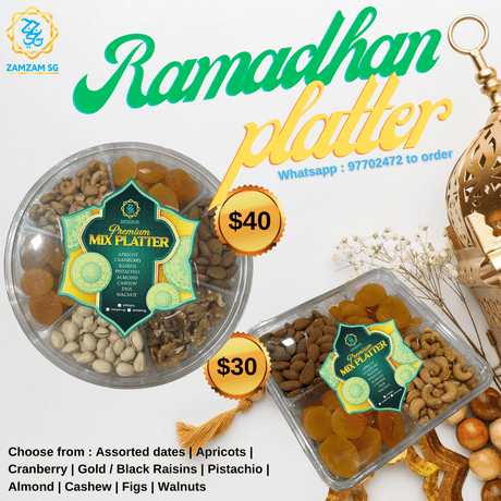 Premium Dried Fruit & Nuts Platter - ZamZam Sg