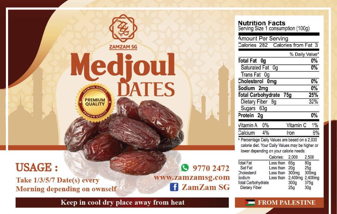 Premium Medjoul Dates - ZamZam Sg